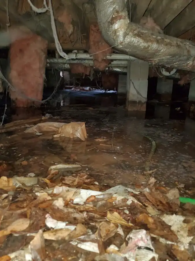 Crawl space flood assessment for Commercial Water Damage Restoration in Imperial